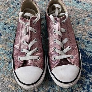 Rose Gold Pink Shimmer Converse